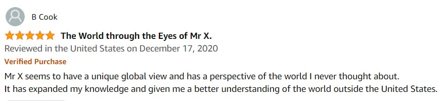 mr x 2 amazon review B Cook